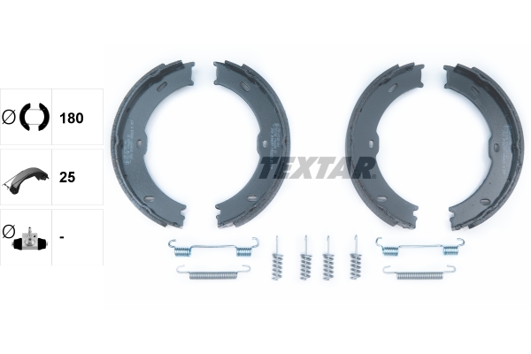 TEXTAR Bremsebakkesæt, parkeringsbremse 91066800 for SKODA MERCEDES-BENZ