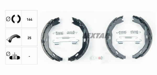 TEXTAR Bremsebakkesæt, parkeringsbremse 91066900 for MERCEDES-BENZ