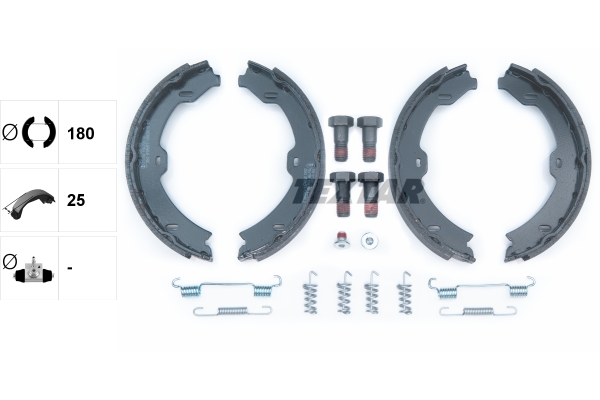 TEXTAR Bremsebakkesæt, parkeringsbremse 91067000 for MERCEDES-BENZ