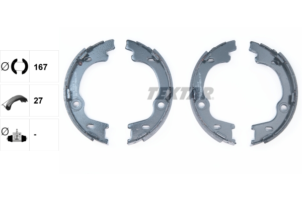 TEXTAR Bremsebakkesæt, parkeringsbremse 91068100 for HYUNDAI