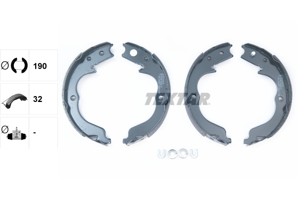 TEXTAR Bremsebakkesæt, parkeringsbremse 91068300 for PEUGEOT MITSUBISHI SUBARU