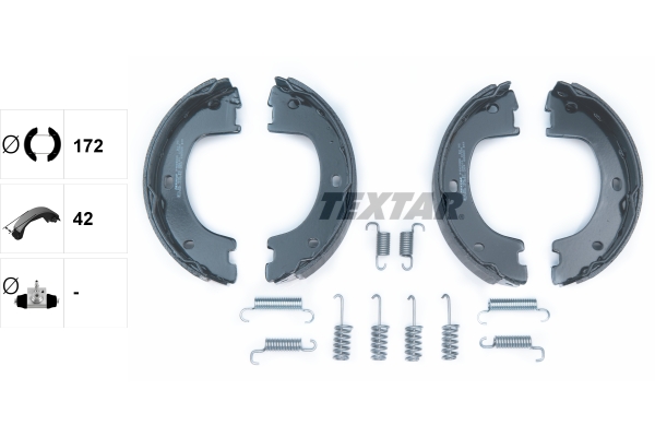 TEXTAR Bremsebakkesæt, parkeringsbremse 91069000 for MERCEDES-BENZ VW