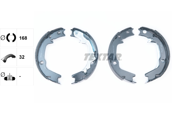 TEXTAR Bremsebakkesæt, parkeringsbremse 91070300 for HYUNDAI KIA