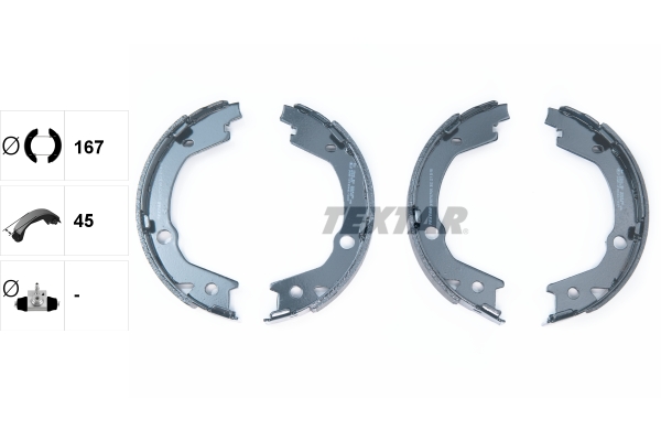 TEXTAR Bremsebakkesæt, parkeringsbremse 91070700 for HYUNDAI KIA