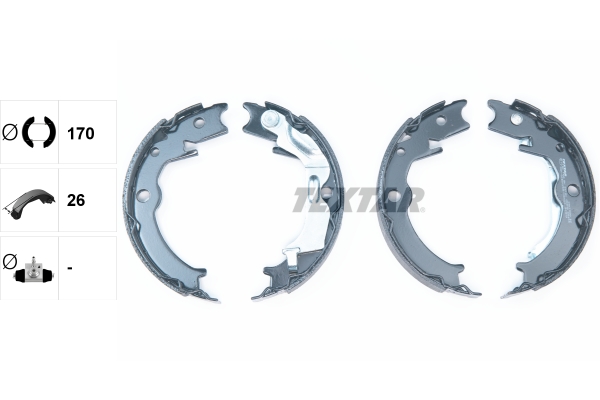 TEXTAR Bremsebakkesæt, parkeringsbremse 91071000 for CHEVROLET