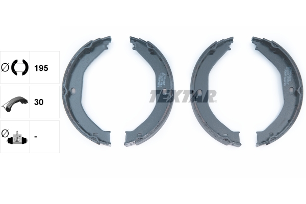 TEXTAR Bremsebakkesæt, parkeringsbremse 91071700 for JEEP