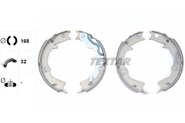 TEXTAR Bremsebakkesæt, parkeringsbremse 91072500 for HYUNDAI KIA