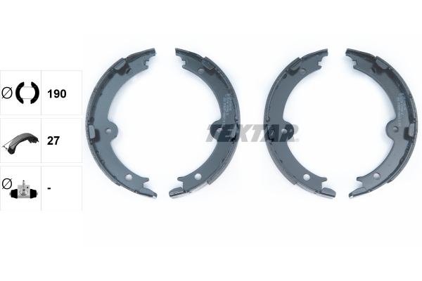 TEXTAR Bremsebakkesæt, parkeringsbremse 91074000 for HONDA LEXUS TOYOTA