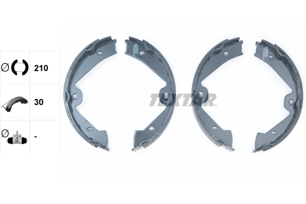 TEXTAR Bremsebakkesæt, parkeringsbremse 91074700 for SKODA PORSCHE