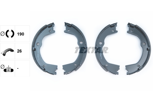 TEXTAR Bremsebakkesæt, parkeringsbremse 91075900 for SSANGYONG HYUNDAI