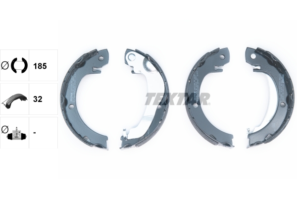 TEXTAR Bremsebakkesæt, parkeringsbremse 91077300 for TOYOTA