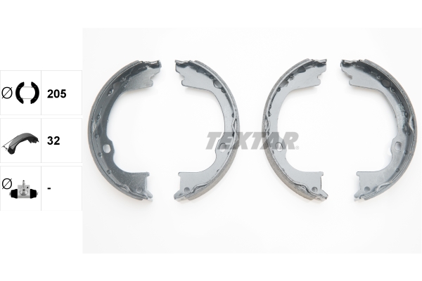 TEXTAR Bremsebakkesæt, parkeringsbremse 91078500 for JEEP
