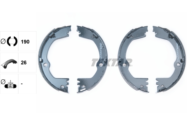 TEXTAR Bremsebakkesæt, parkeringsbremse 91082700 for HYUNDAI