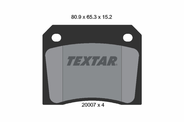 TEXTAR Bremseklodser 2000702 for PEUGEOT JAGUAR AC DAIMLER