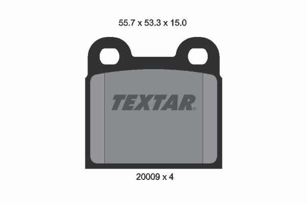 TEXTAR Bremseklodser 2000906 for CITROËN DAF BMW OPEL VOLVO SAAB TALBOT ALFA ROMEO VW FIAT MG