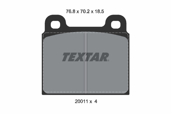 TEXTAR Bremseklodser 2001108 for PORSCHE