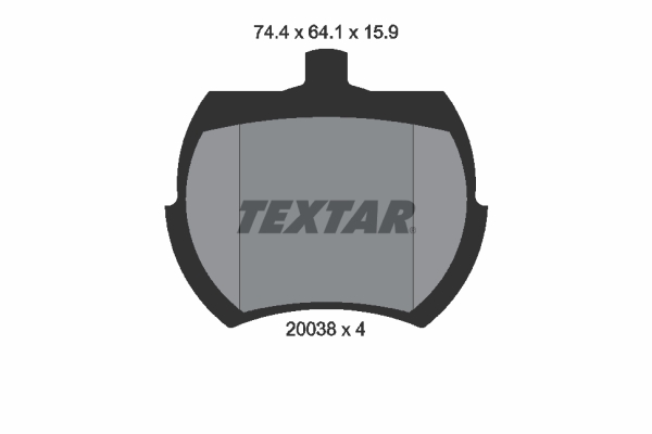 TEXTAR Bremseklodser 2003801 for INNOCENTI VAUXHALL AUSTIN ROVER TRIUMPH MG