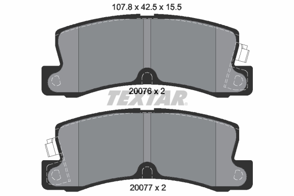 TEXTAR Bremseklodser 2007601 for TOYOTA NISSAN