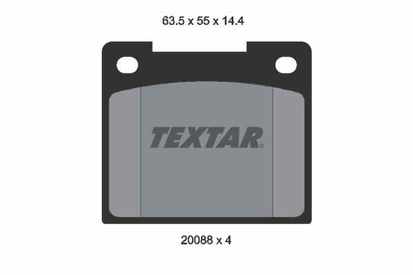 TEXTAR Bremseklodser 2008802 for TRIUMPH VOLVO PEUGEOT TALBOT FORD LANCIA ROVER