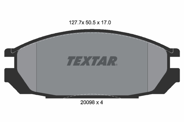 TEXTAR Bremseklodser 2009801 for NISSAN