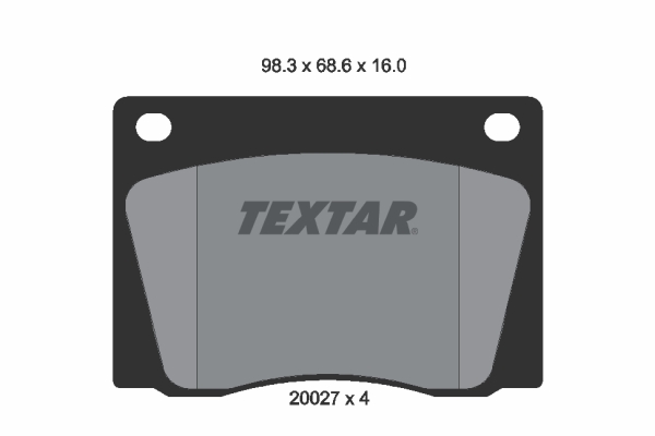 TEXTAR Bremseklodser 2002701 for VOLVO DAIMLER MERCEDES-BENZ ROVER