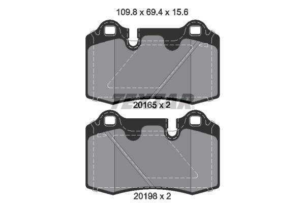 TEXTAR Bremseklodser 2016501 for ASTON MARTIN