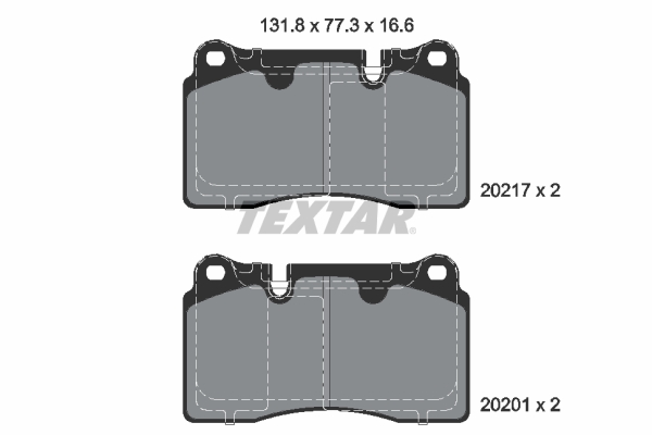 TEXTAR Bremseklodser 2021703 for ASTON MARTIN