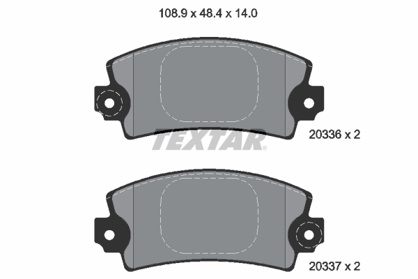 TEXTAR Bremseklodser 2033602 for RENAULT ALPINE