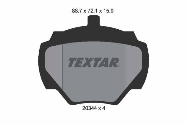 TEXTAR Bremseklodser 2034402 for LAND ROVER