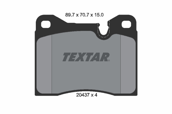 TEXTAR Bremseklodser 2043703 for FERRARI BMW ALFA ROMEO FIAT