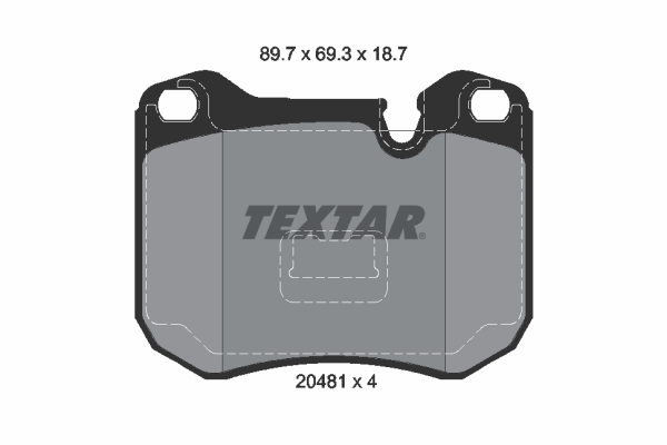 TEXTAR Bremseklodser 2048102 for PORSCHE