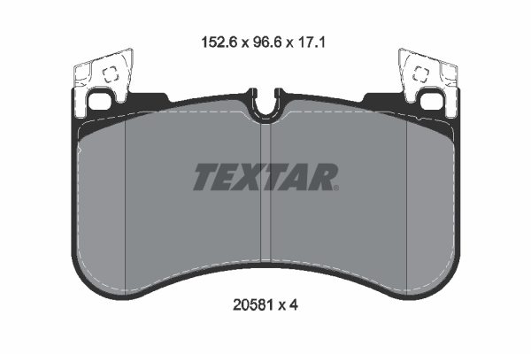 TEXTAR Bremseklodser 2058101 for LAND ROVER