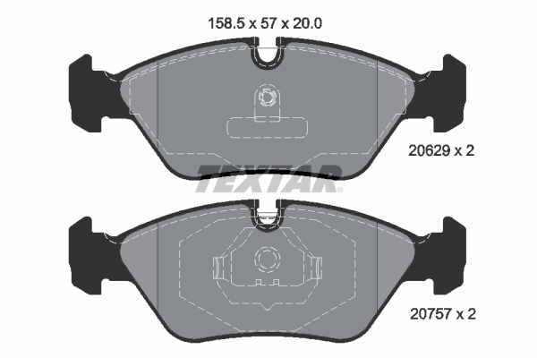 TEXTAR Bremseklodser 2062902 for FERRARI BMW MASERATI PORSCHE