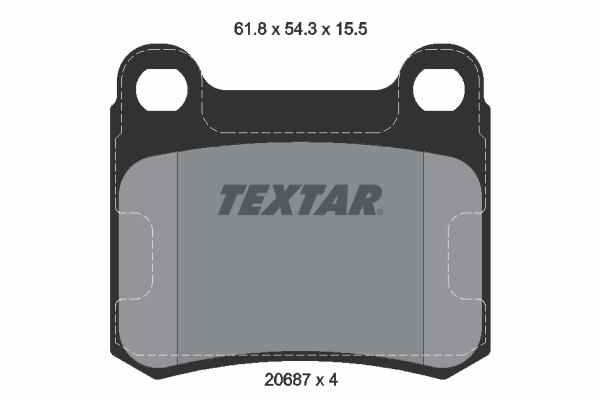 TEXTAR Bremseklodser 2068701 for MERCEDES-BENZ