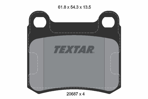 TEXTAR Bremseklodser 2068703 for MERCEDES-BENZ