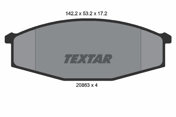 TEXTAR Bremseklodser 2086301 for NISSAN
