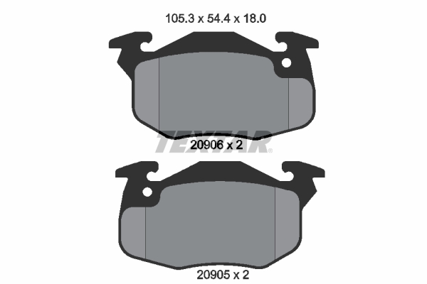 TEXTAR Bremseklodser 2090602 for PEUGEOT CITROËN
