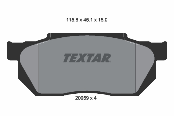 TEXTAR Bremseklodser 2095901 for HONDA NISSAN SUZUKI