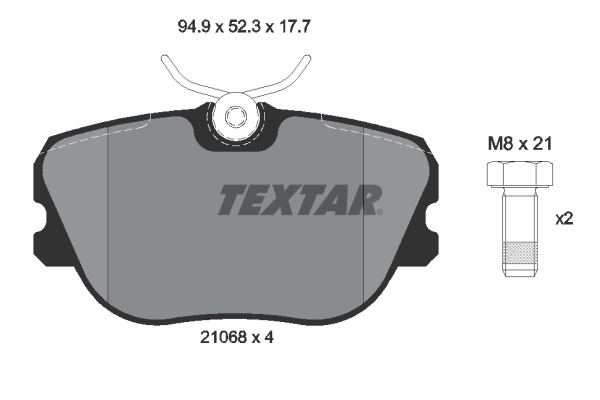 TEXTAR Bremseklodser 2106804 for SAAB