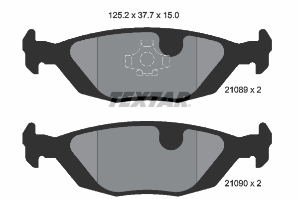 TEXTAR Bremseklodser 2108902 for VOLVO SAAB