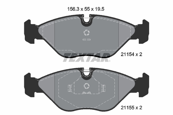 TEXTAR Bremseklodser 2115402 for SAAB