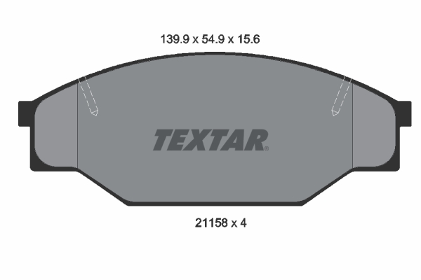 TEXTAR Bremseklodser 2115801 for TOYOTA VW NISSAN GREAT WALL