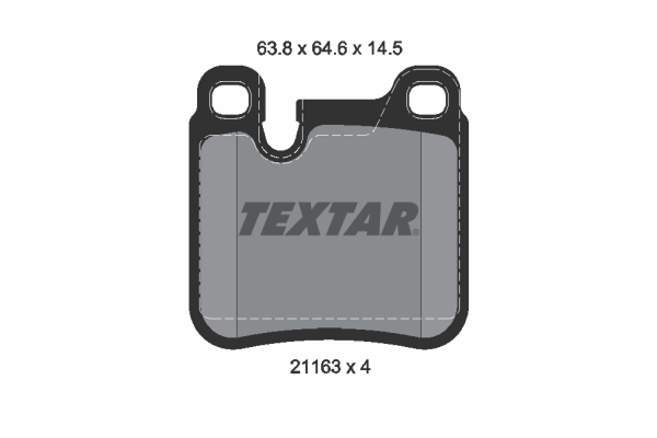 TEXTAR Bremseklodser 2116301 for PORSCHE