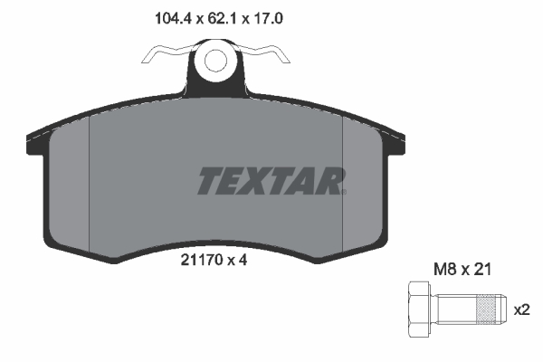 TEXTAR Bremseklodser 2117002 for LADA DATSUN
