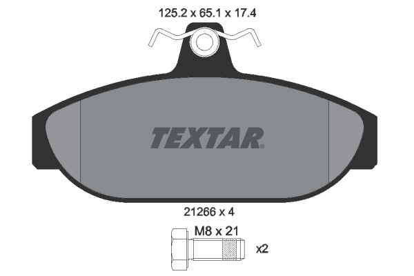 TEXTAR Bremseklodser 2126601 for VOLVO