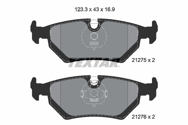 TEXTAR Bremseklodser 2127504 for JAGUAR