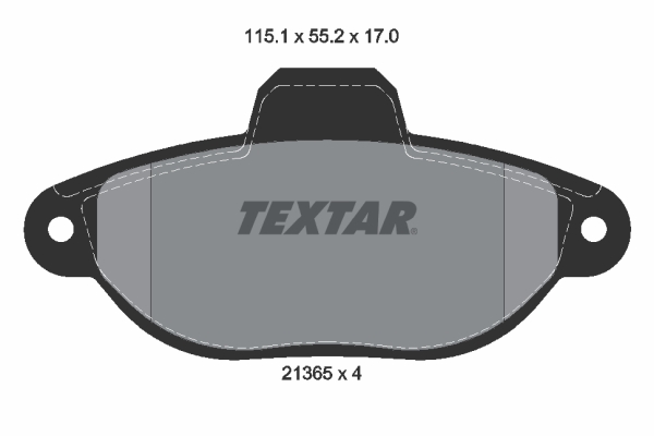 TEXTAR Bremseklodser 2136502 for FIAT