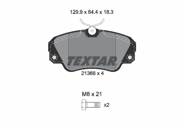 TEXTAR Bremseklodser 2136801 for OPEL VAUXHALL