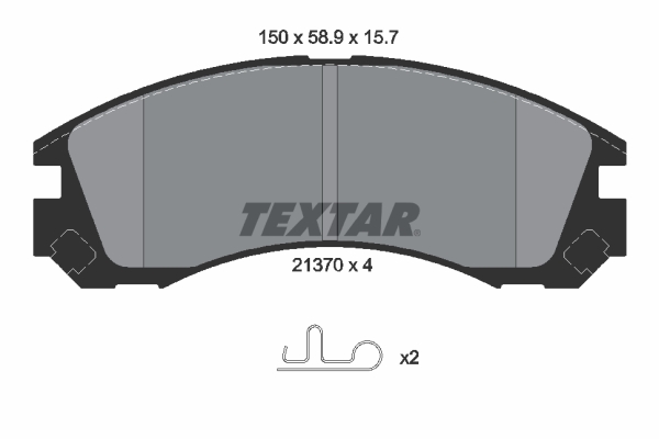 TEXTAR Bremseklodser 2137001 for PEUGEOT CITROËN MITSUBISHI