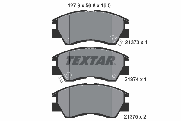 TEXTAR Bremseklodser 2137301 for MITSUBISHI NISSAN